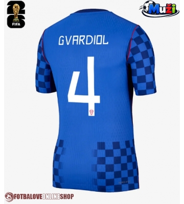 Chorvatsko Josko Gvardiol #4 Venkovní Dres MS 2026 Krátkým Rukávem